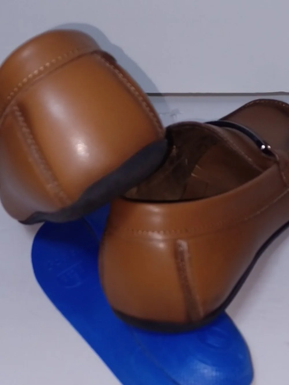 Alfani Tan Leather Bit-Detail Slip-On Loafers